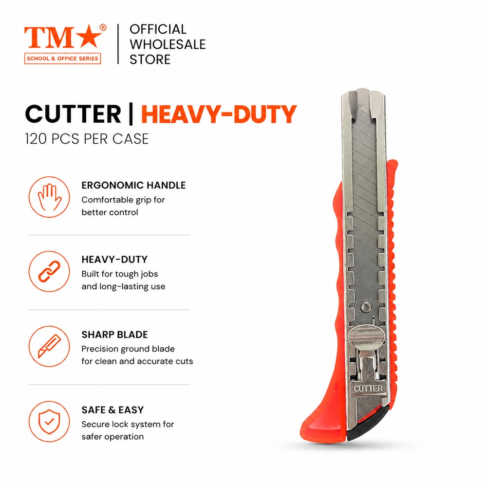 TM | 120 pcs Cutter Knife - Heavy Duty (TM-1887) | Shopee Philippines