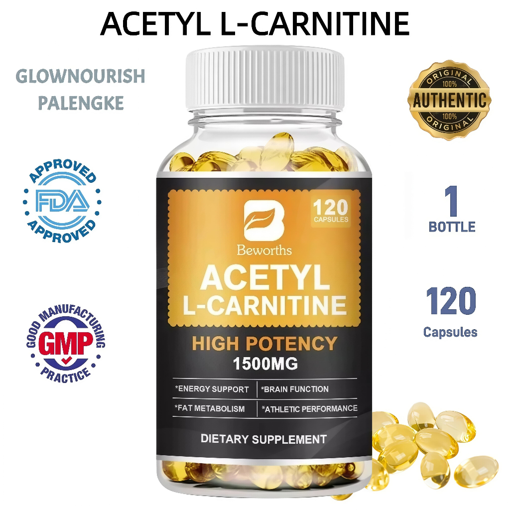 Acetyl L-Carnitine 1500mg - Energy, Memory & Fat Metabolism (120 Caps)