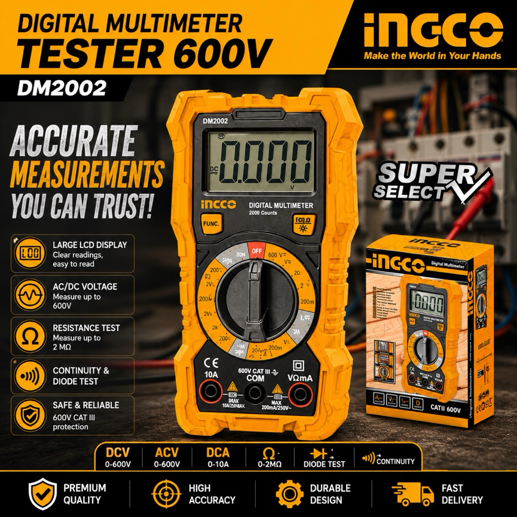 INGCO / GREENFIELD Digital Multimeter Tester [VARIATION] | Shopee ...