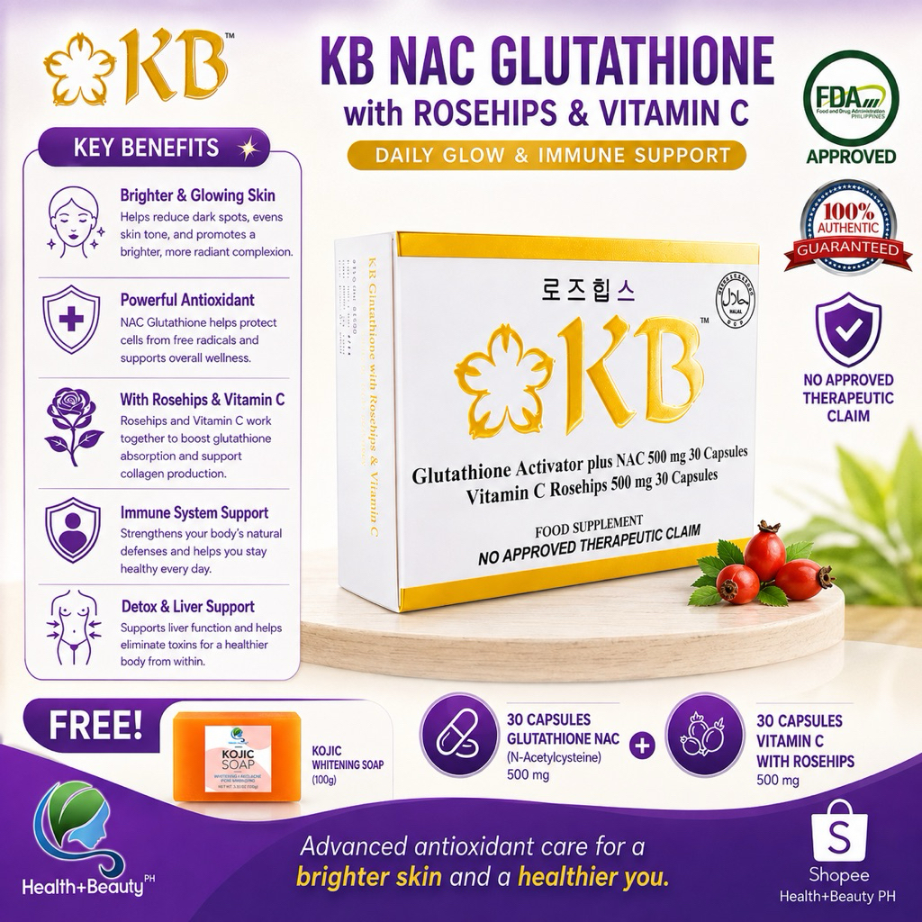 KB L-Glutathione Plus NAC 500mg 30 Capsules Rosehips 30 caps