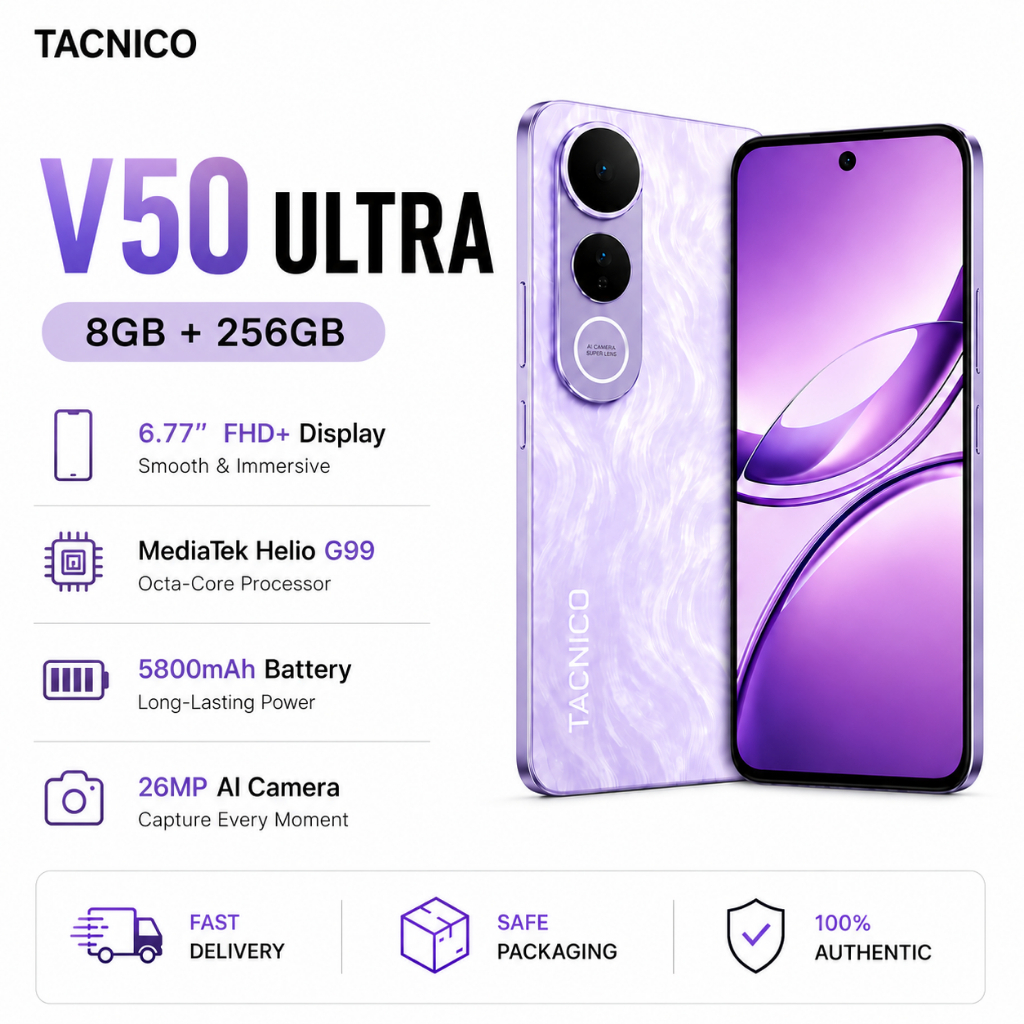 TACNICO V50 Ultra 8GB+256GB Smartphone 6.77