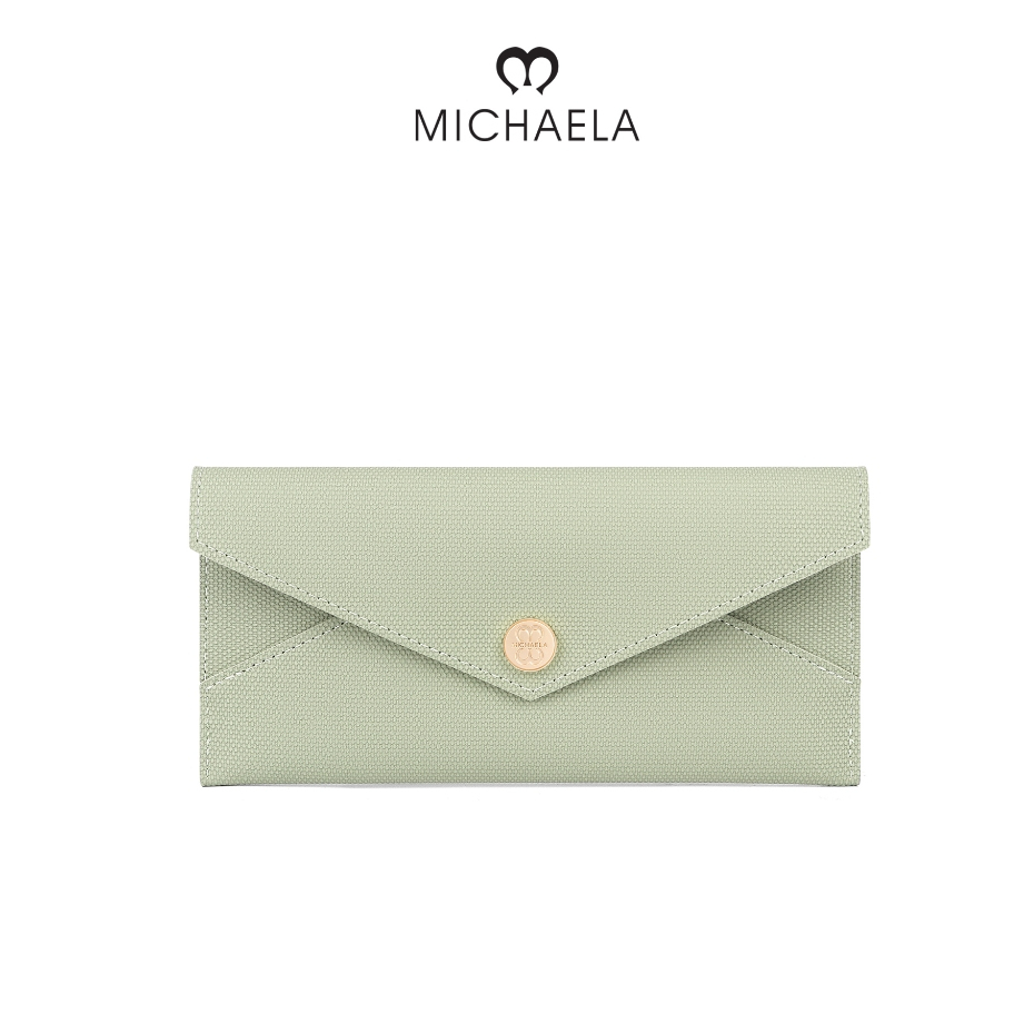 MICHAELA Envelope Long Wallet 6 Slots Roomy Elegant Slim Clutch for ...