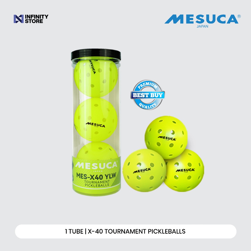 Mesuca Japan Sports | X40 Pickleball Tournament Balls - 3 balls per ...