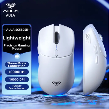 AULA SC580SE Wireless Mouse, 3-Mode Bluetooth Lightweight Gaming Mouse ...