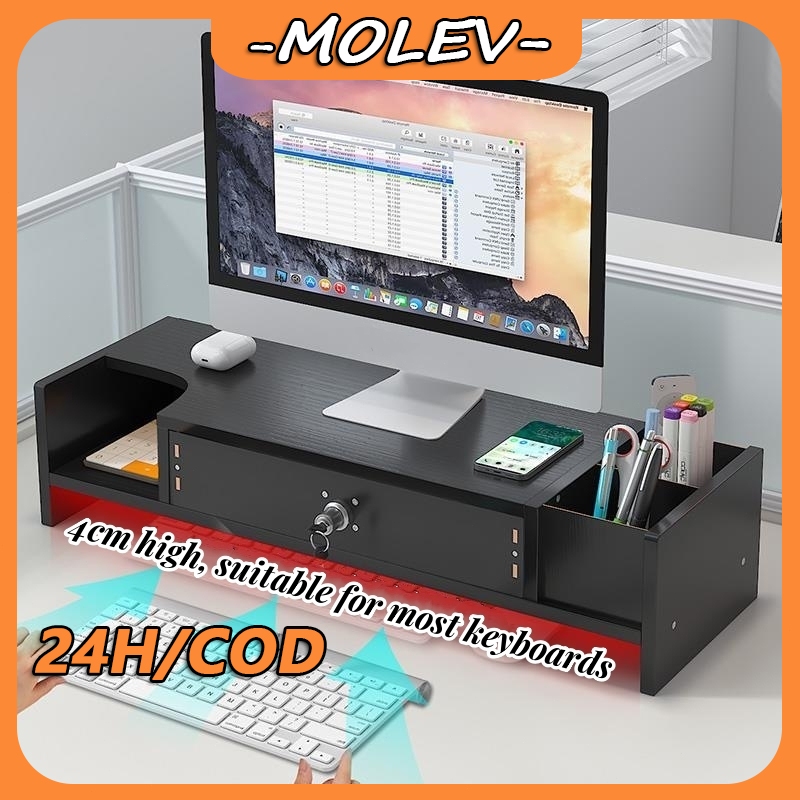 Wooden Laptop Stand Desktop Monitor With Lock Privacy Protection ...