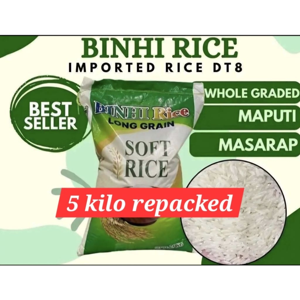 Binhi soft rice imported Rice 5 kilo repacked | Shopee Philippines