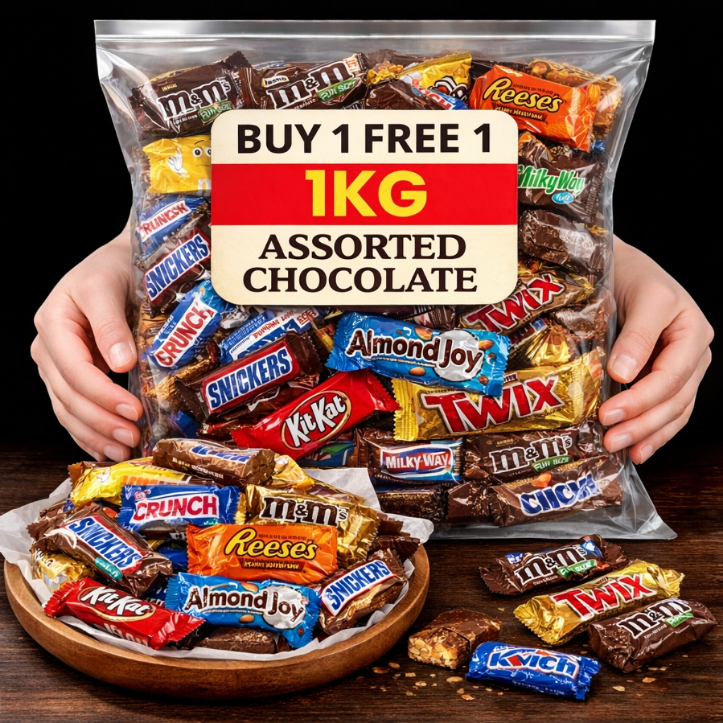 [ BUY 500G FREE 500G ] 5 Flavors Assorted Chocolate 420 Grams Snack ...