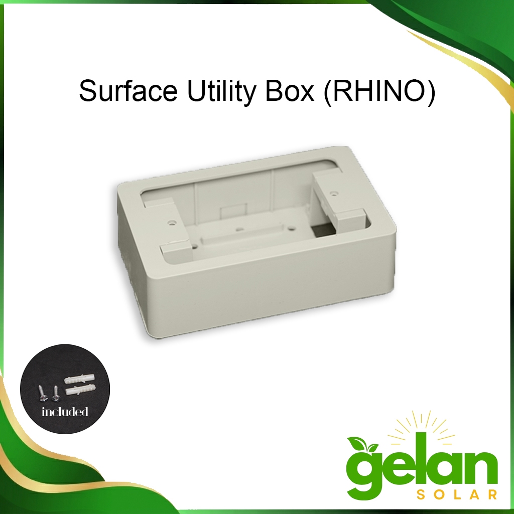 Rhino Brand PVC Plastic Electrical Gray Surface Utility Box With Screw ...