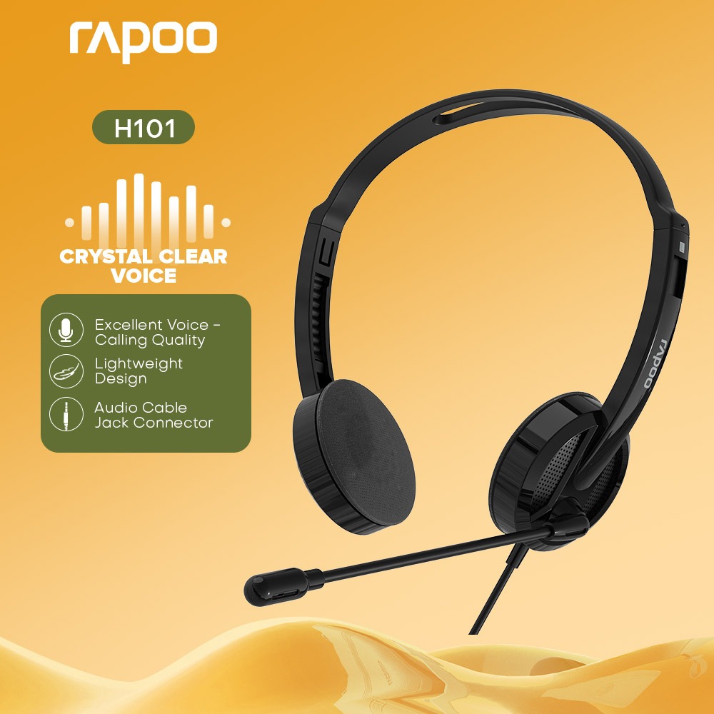 Rapoo H101 Wired Stereo Headset On Ear Stereo Gaming Headphones with ...