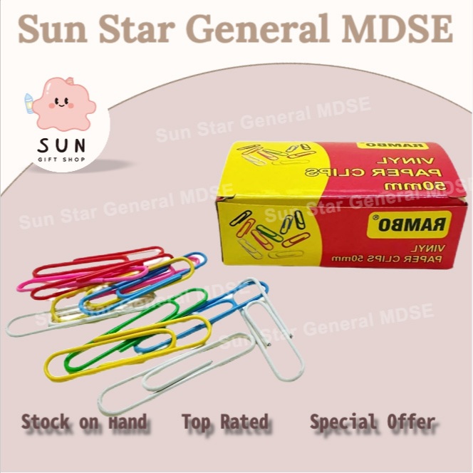 Rambo 50mm Jumbo Paper Clips Large Vinyl Coated Document Holder ...