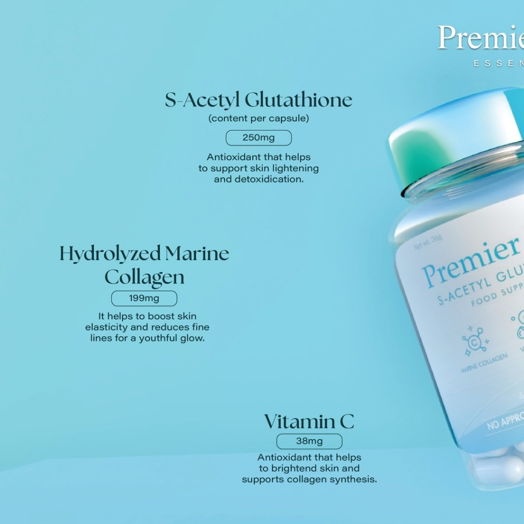 premier drip glutathione FDA APPROVED] Premier Drip S-Acetyl Glutathione SOLO 60 Caps | Skin  Brightening, Antioxidant