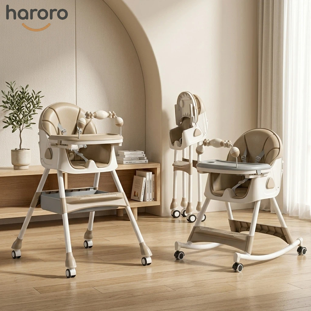 6-in-1 Baby High Chair Multifunctional Dining Feeding Chair Foldable ...