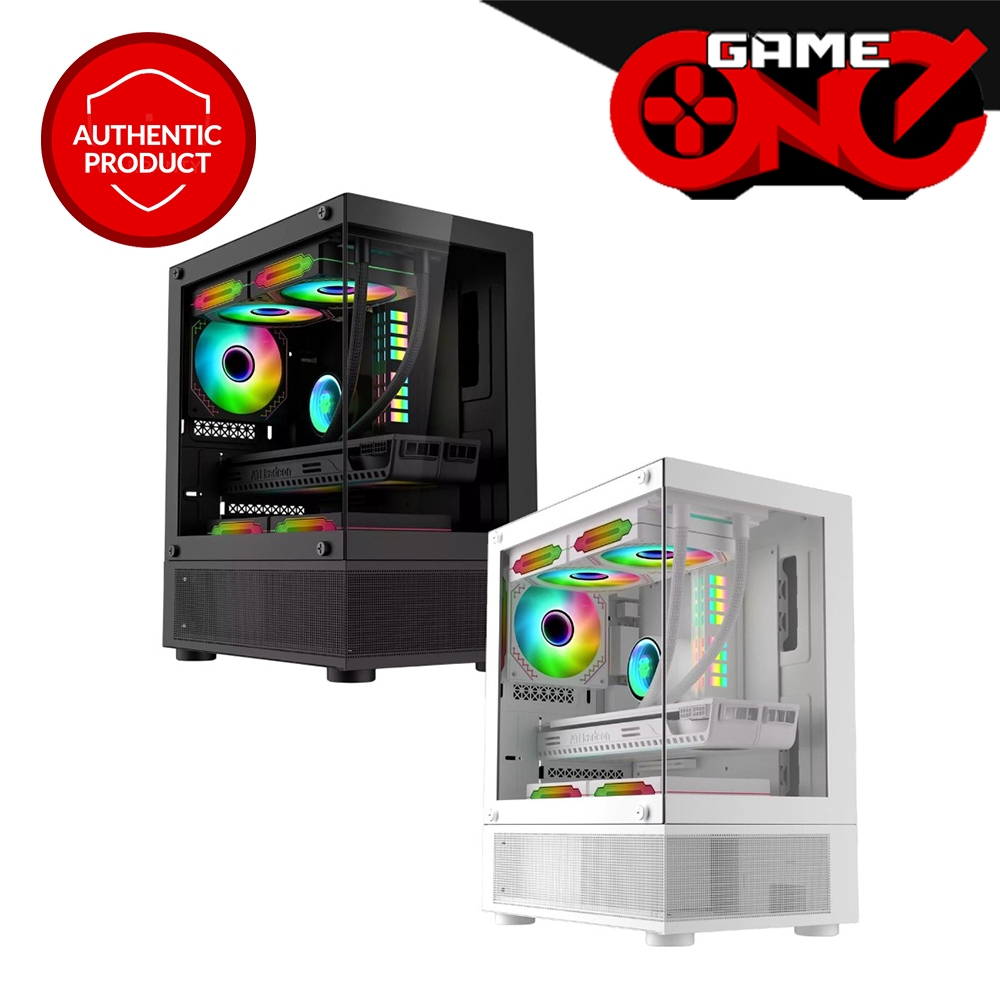 Coolman Reyna M-Atx Pc Case - White / Black | Shopee Philippines
