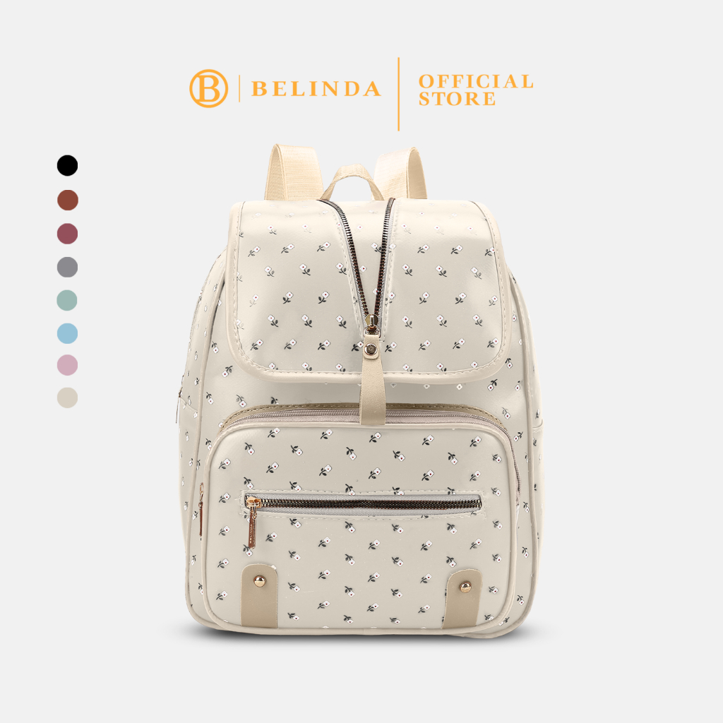BELINDA Backpack For Women PU Leather Waterproof Korean  display picture 3