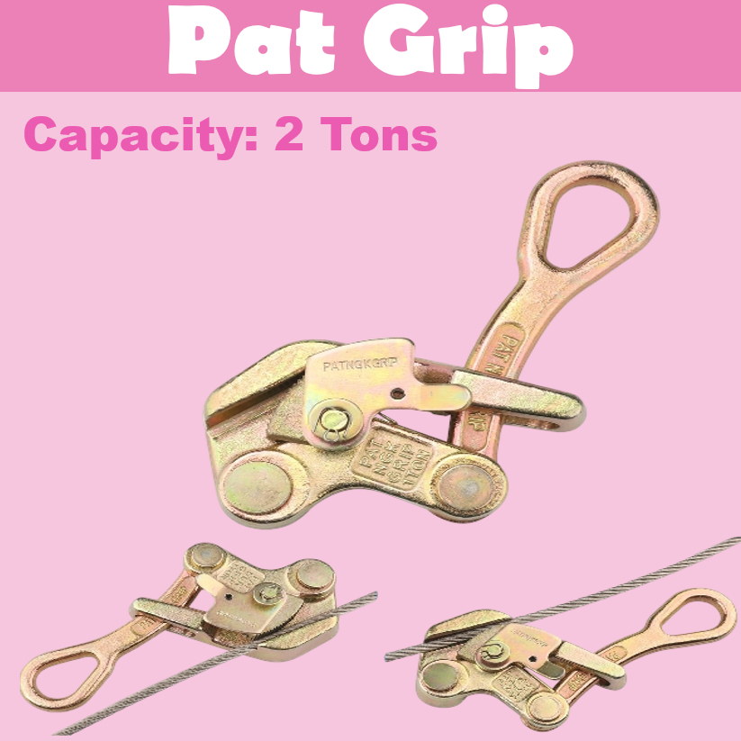 Pat Grip 2 Tons Wire Rope Pulling Grip Conductor Come-Along Clamp ...