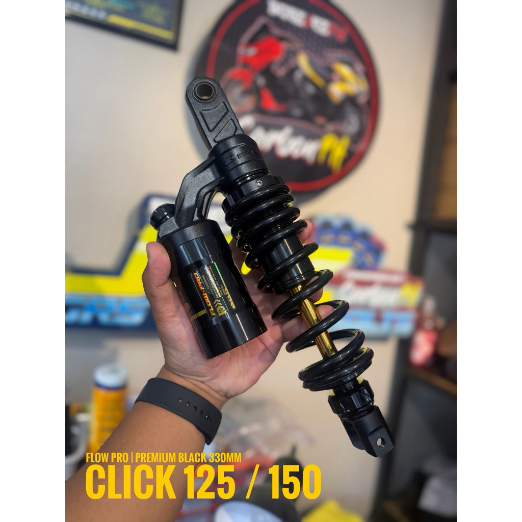 RCB FLOW PRO | PREMIUM BLACK | CLICK | MIO 330mm | Shopee Philippines