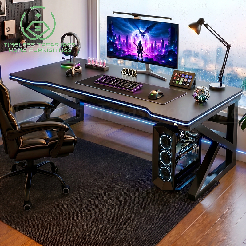 [Thickened] Gaming Table Carbon Fiber Texture Computer Table Waterproof ...