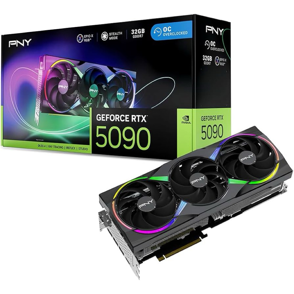 PNY NVIDIA GeForce RTX™ 5090 Epic-X™ ARGB OC Triple Fan, Graphics Card ...