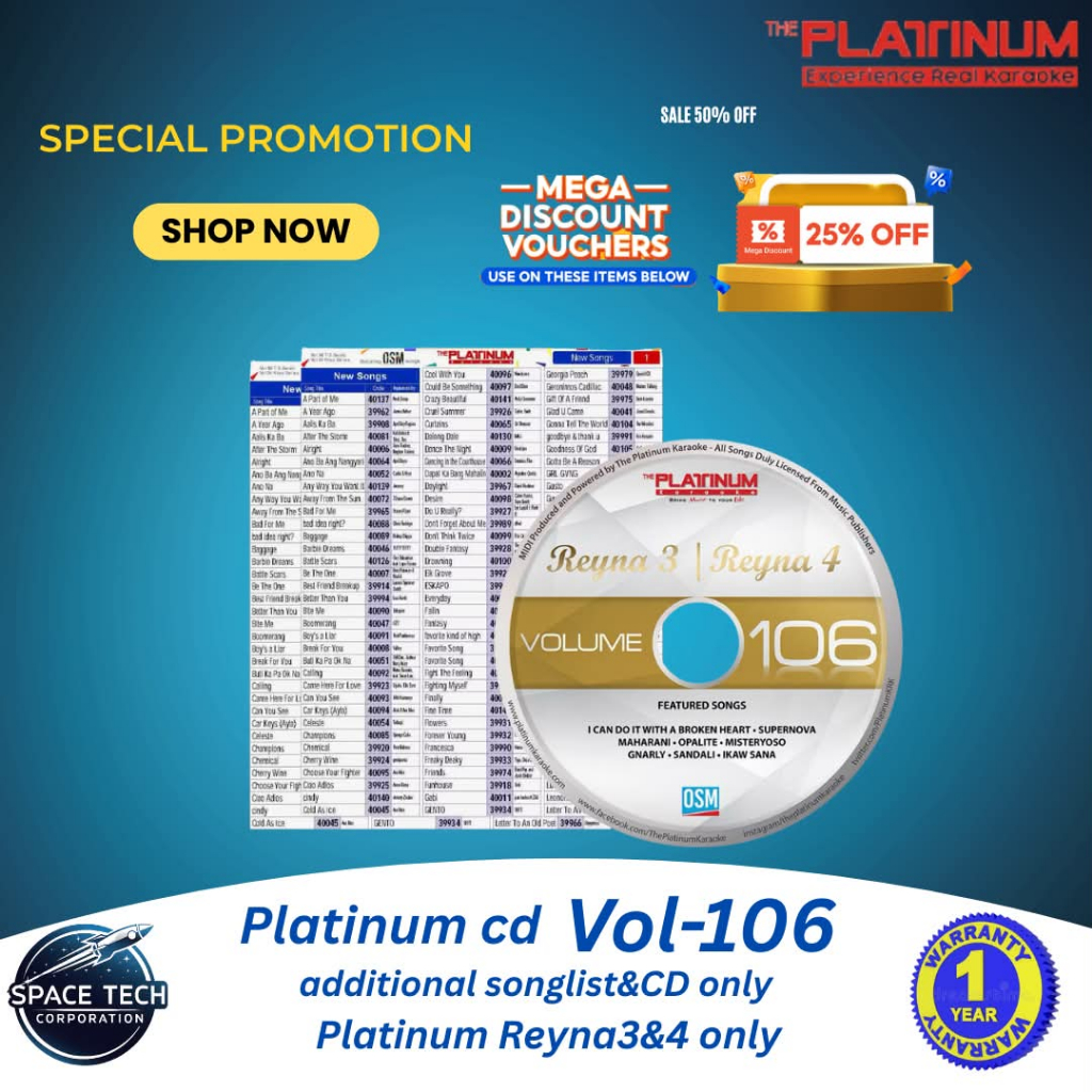 PLATINUM REYNA 3/Reyna 4 LATEST CD VOLUME 106 | Shopee Philippines