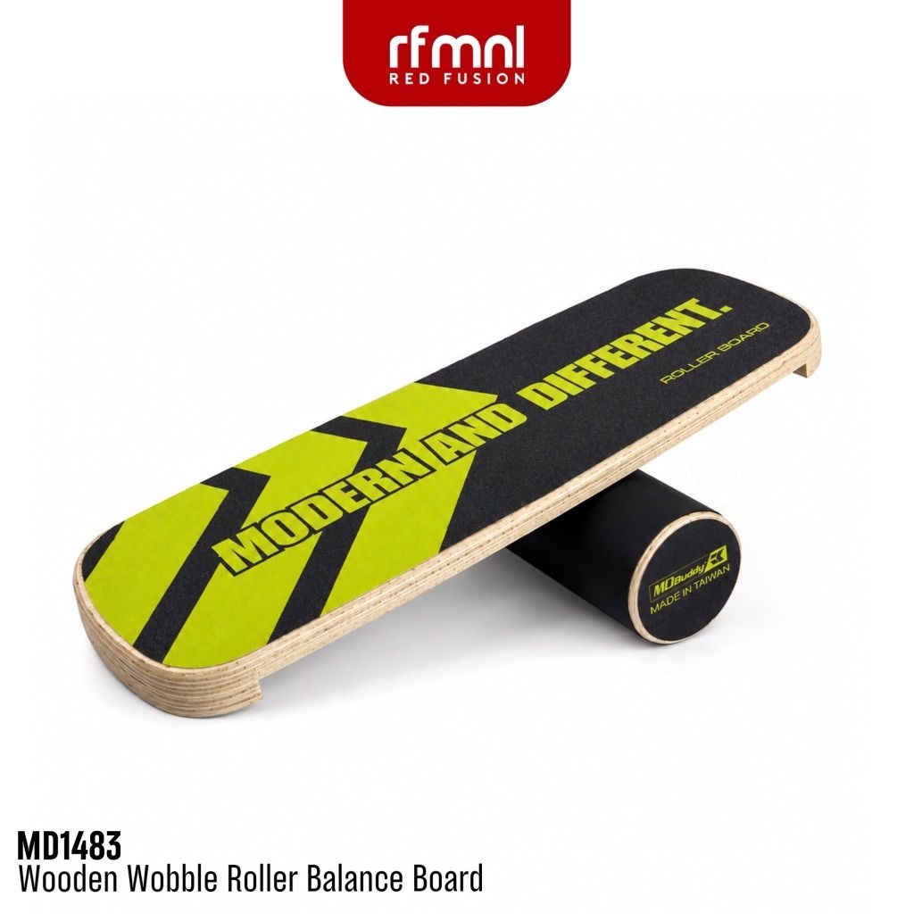 Md Buddy MD-1483 Wooden Wobble Roller Balance Board | Shopee Philippines