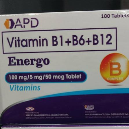 Energo APD Energo Vitamin B1+B6+B12 100 tablets | Shopee Philippines