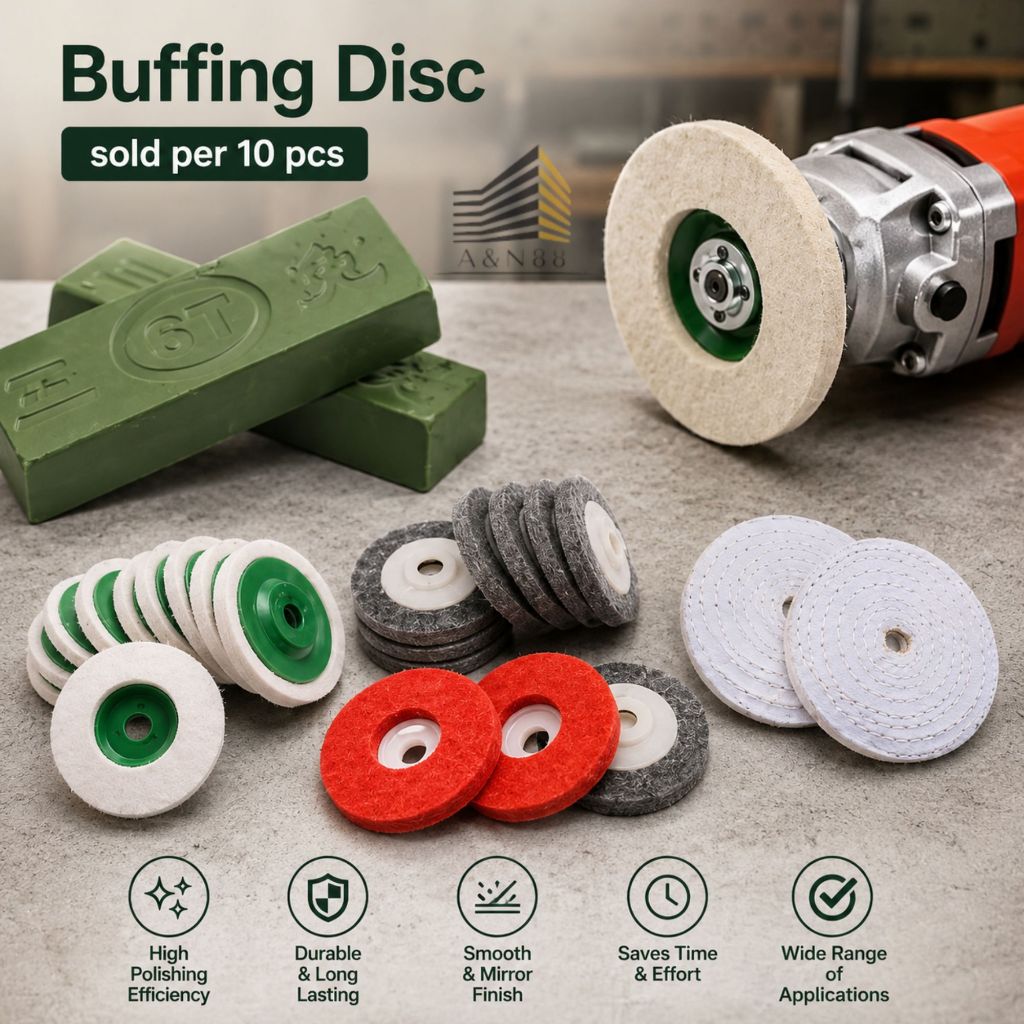 3 Disques De Polissage En Coton 100 Mm (4″) – Pour Perceuse, Meuleuse, Finition Brillante