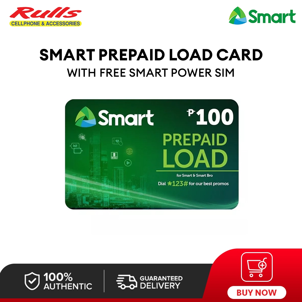 Smart Prepaid P100 / P300 / P500 Load Card with Free Smart Power SIM ...