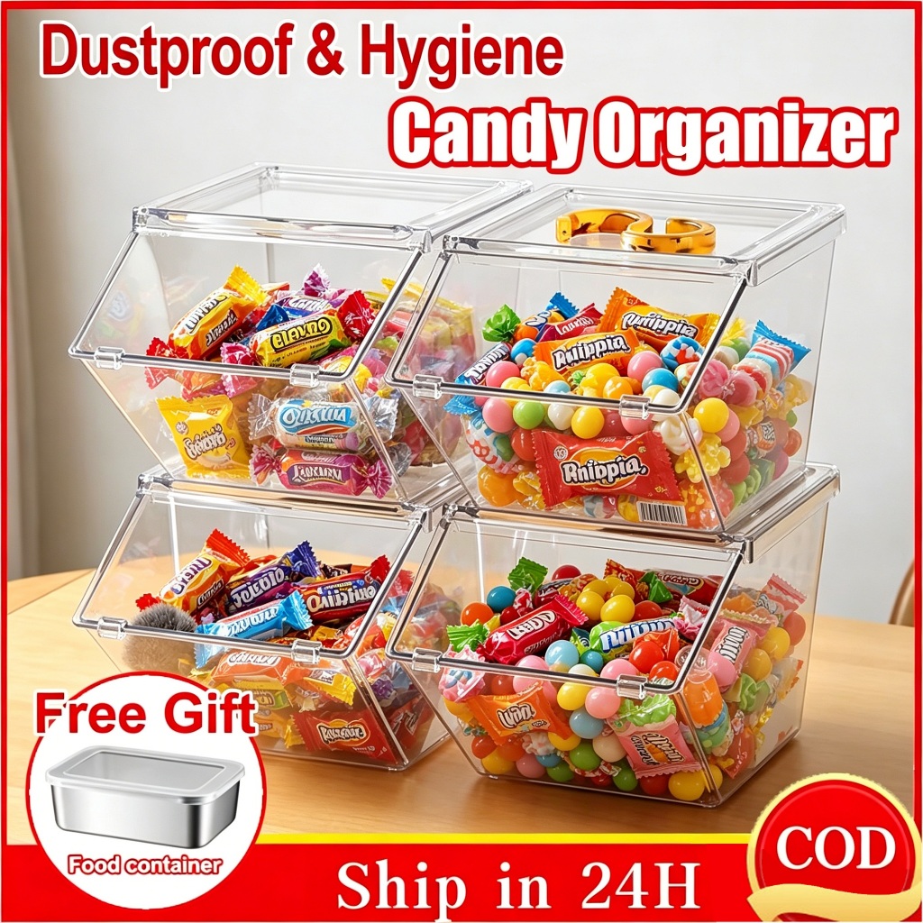 4PCS Coffee Capsule and Candy Storage Box Acrylic Tea Bag Organizer ...