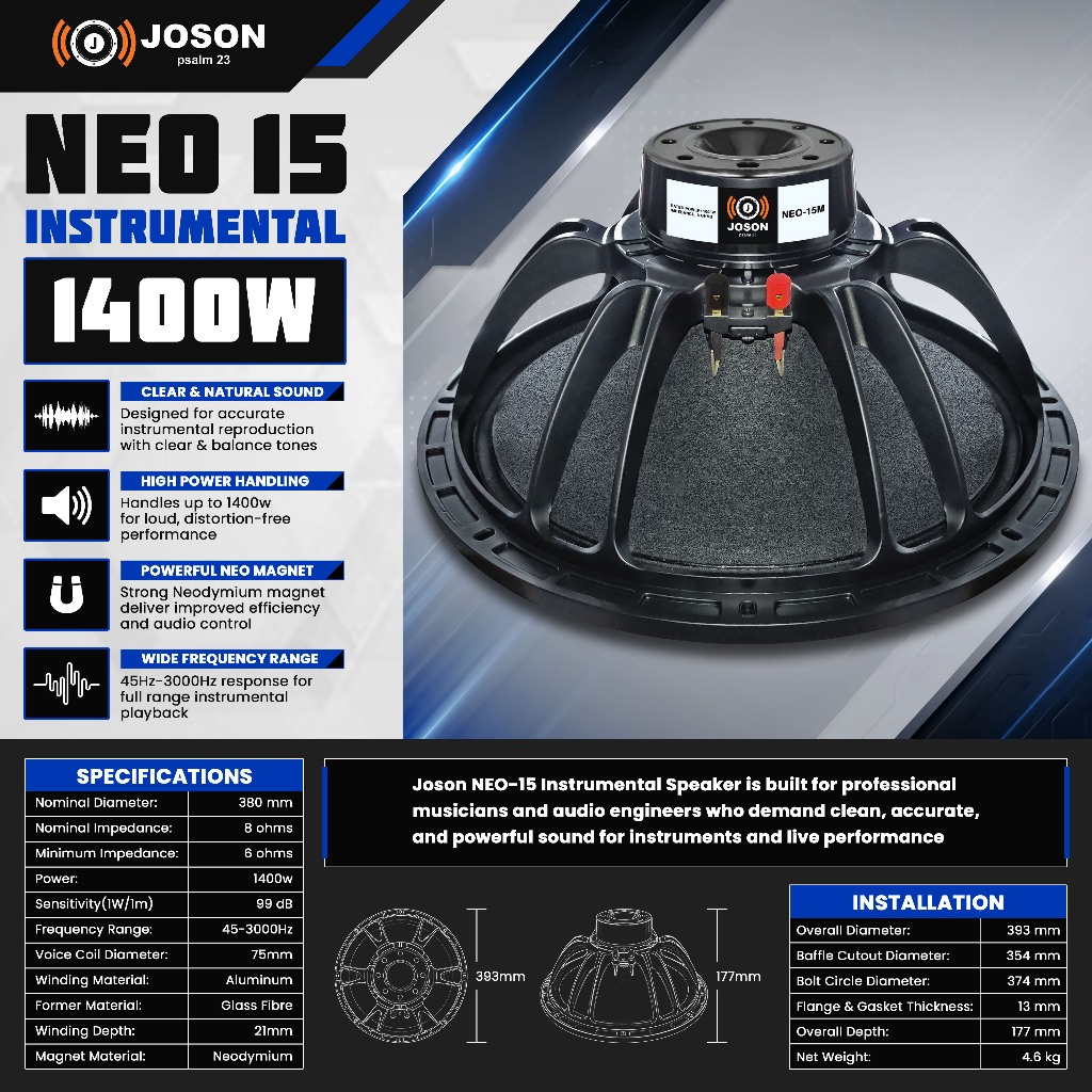 Joson NEO 15 PA Instrumental Line Array Speaker | Shopee Philippines