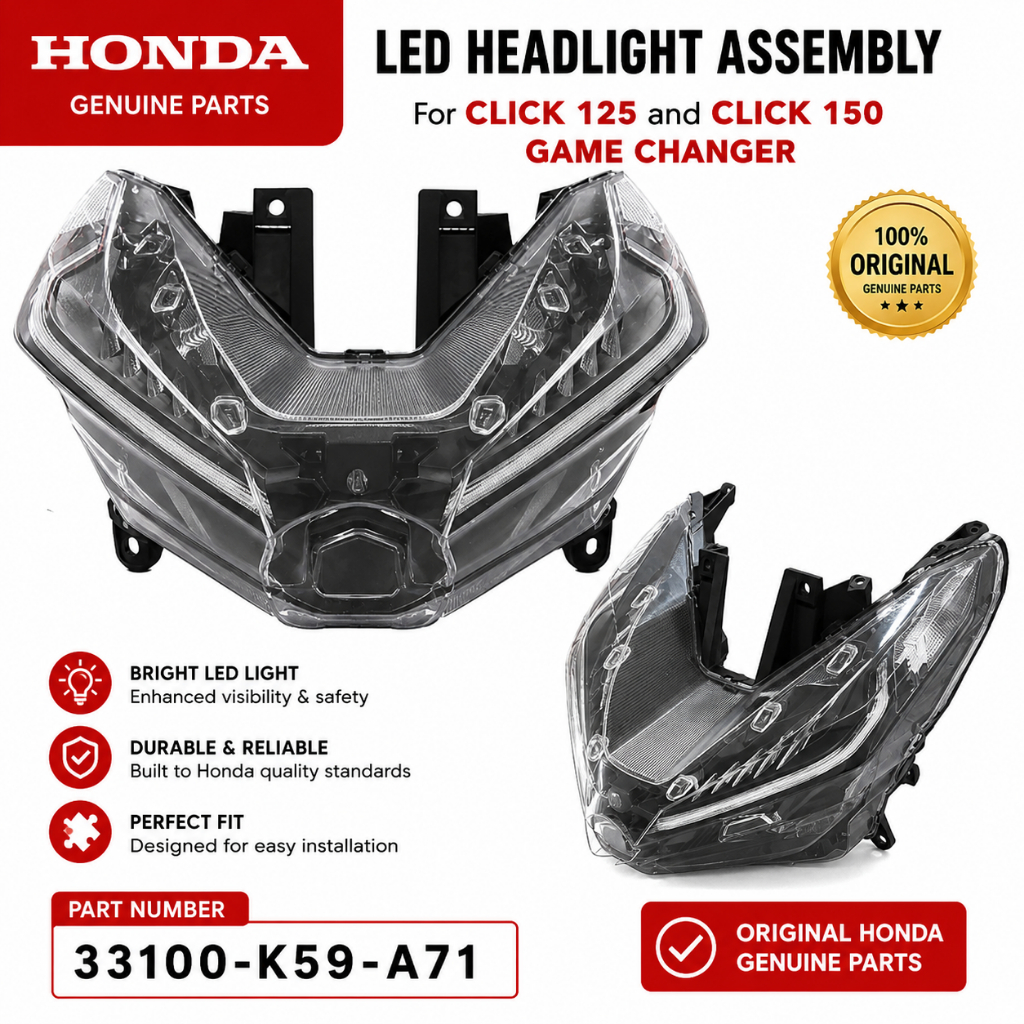 Honda Genuine LED Headlight for Click 125 V2 / Click 150 GC 33100K59A71 ...