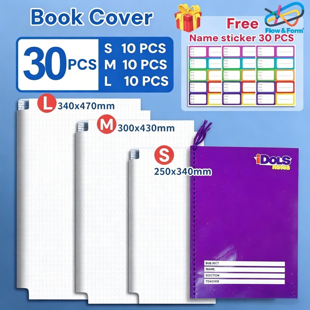 10/20/30sheets Self-adhesive Book Wrapper transparent self-adhesive ...