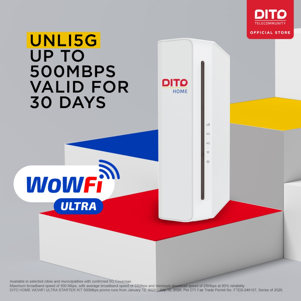DITO Home WoWFi Ultra valid for 30days | Shopee Philippines