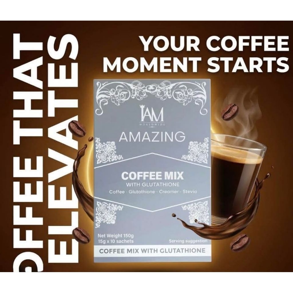 amazing coffee mix with glutathione IAM i am amazing coffee mix