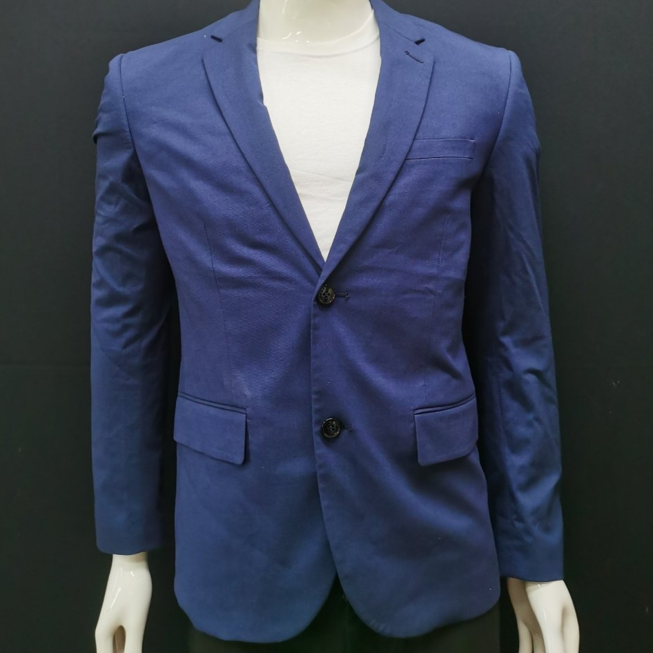H&M Navy Blue Skinny Fit Black Coupe Moulante Blazer Menswear Mens Suit ...