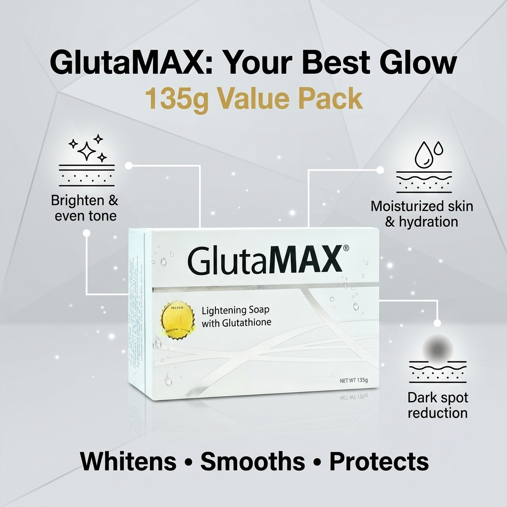 Glutamax Lightening Soap 135g Face & Body Brightening Beauty Bar