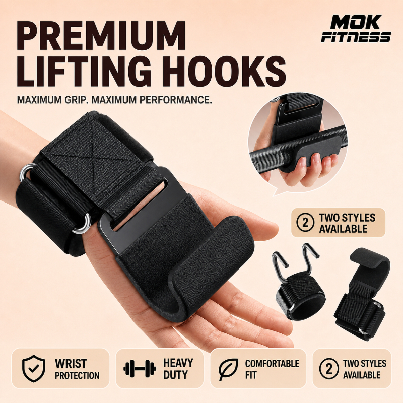 A Pair Power Assist Pull Up Wrist Guard Hooks Weight Lifting Grip ...