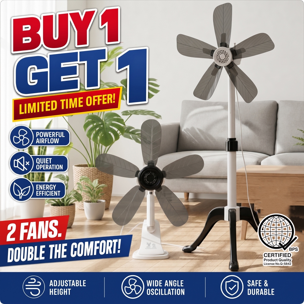SYCAT-J680-5 Blades Stand Fan/Clip Fan Family Electric Fan Sale Floor ...
