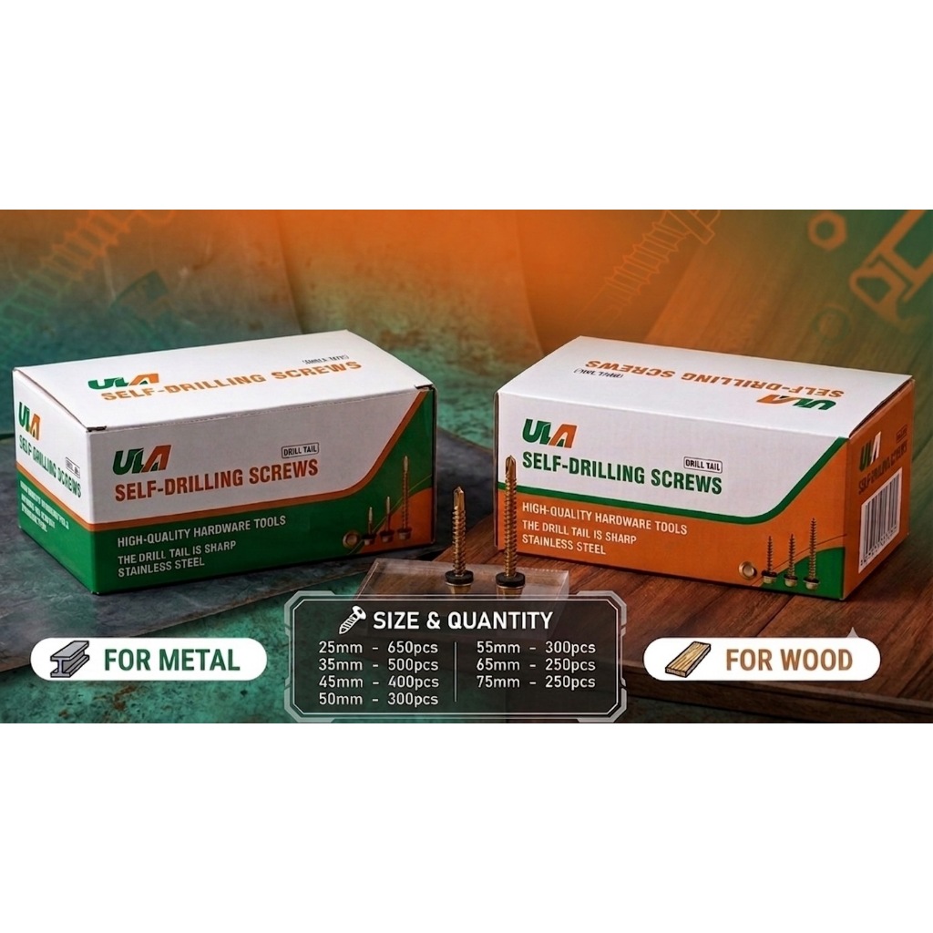tex screw self drilling screw metal and wood ULA Brand per BOX | Shopee ...