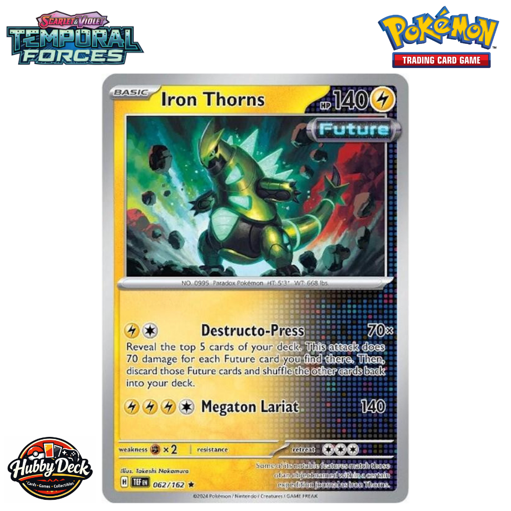 iron thorns pokemon card value Center Stamp SVP098 PSA 9  TBC Games proof acrylic case Iron Thorns #062/162 - Tudo