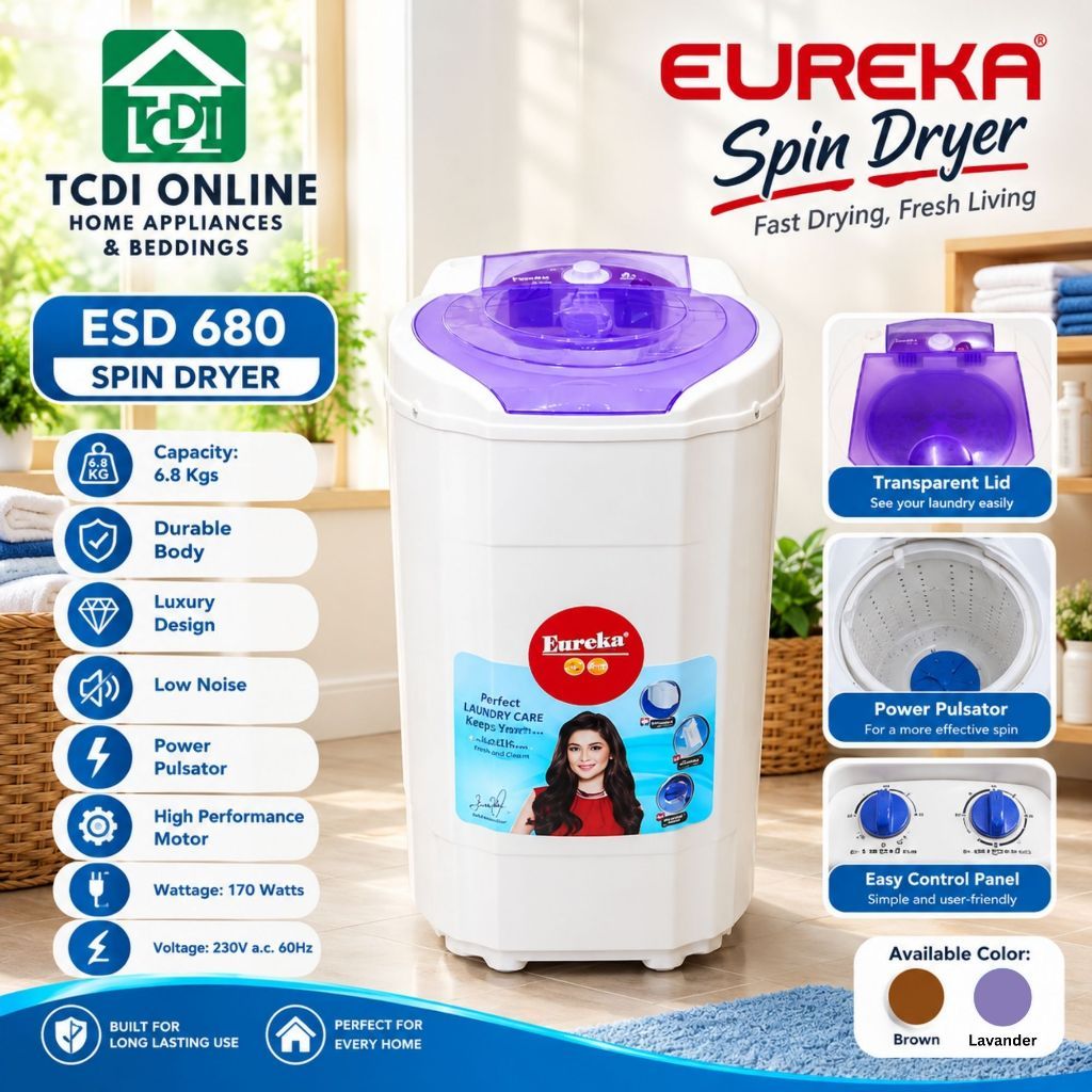 EUREKA SPIN DRYER 6.8 KG ESD-680 | Shopee Philippines