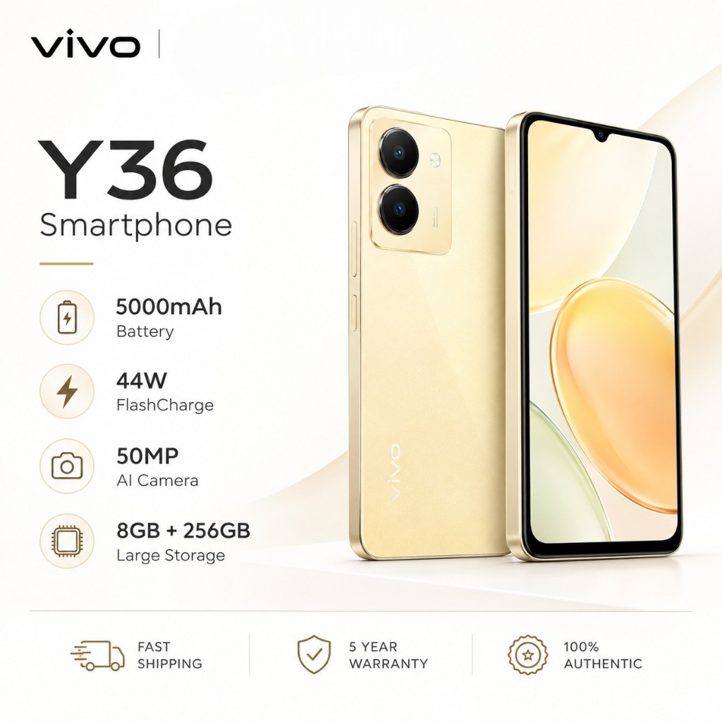 Y36 5G Smartphone 8GB RAM + 256GB ROM 6.64