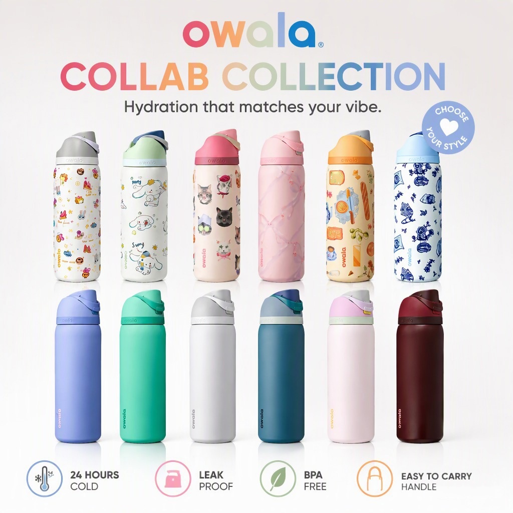 Owala FreeSip 24oz/32oz 304 Stainless Steel Tumbler Built-in Straw ...