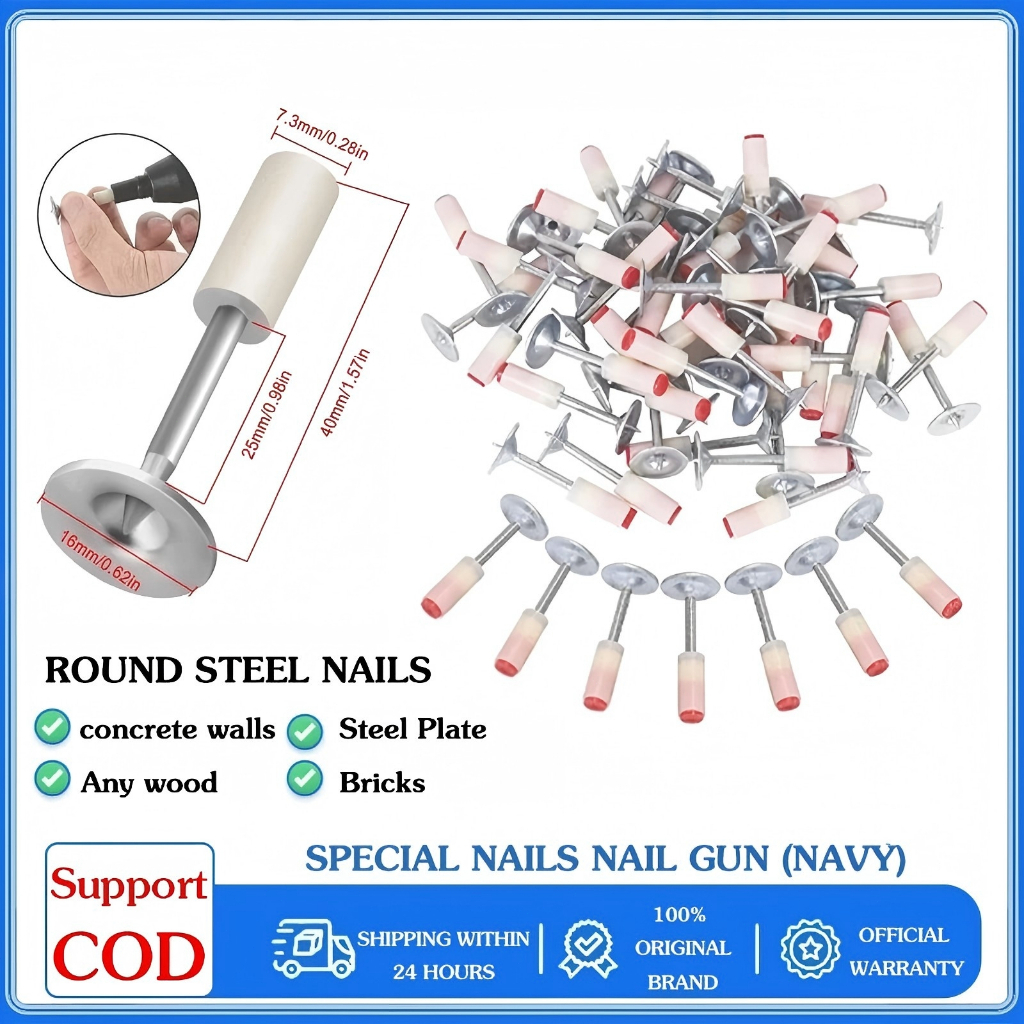500Pcs Manual Steel Nails Steel Nail Gun Rivet Tool Accessories Nail ...