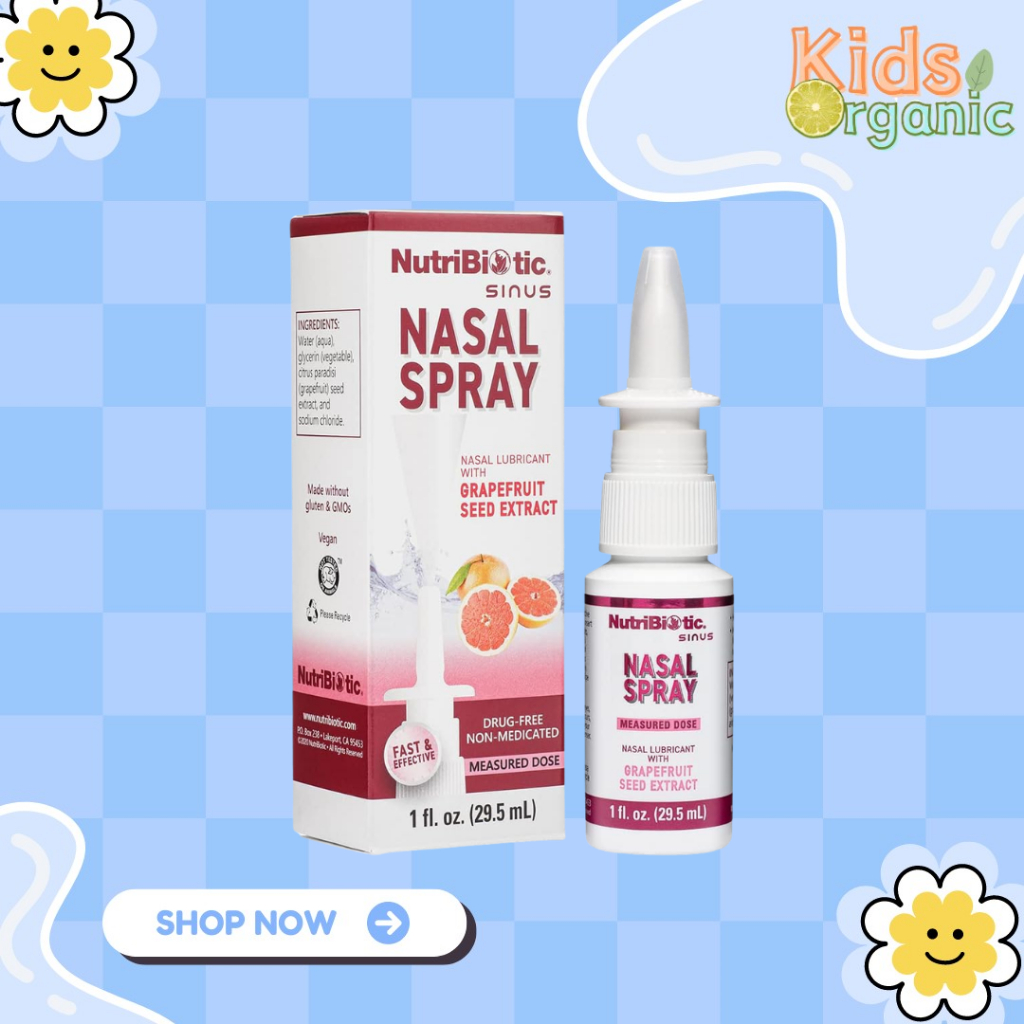 NutriBiotic Spray Nasale Plus | Lubrificante Con Estratto Di Semi Di Pompelmo | 30 Ml
