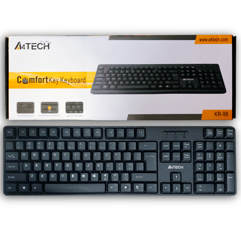 A4TECH BY MSHOP KR98 WIRED KEYBOARD 104 KEYS ULTRA-SLIM | Shopee ...