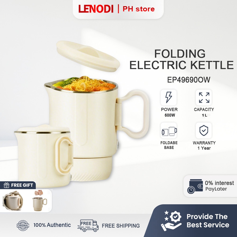 LENODI 600W Portable Foldable Electric Kettle Fast Heating Water Kettle ...