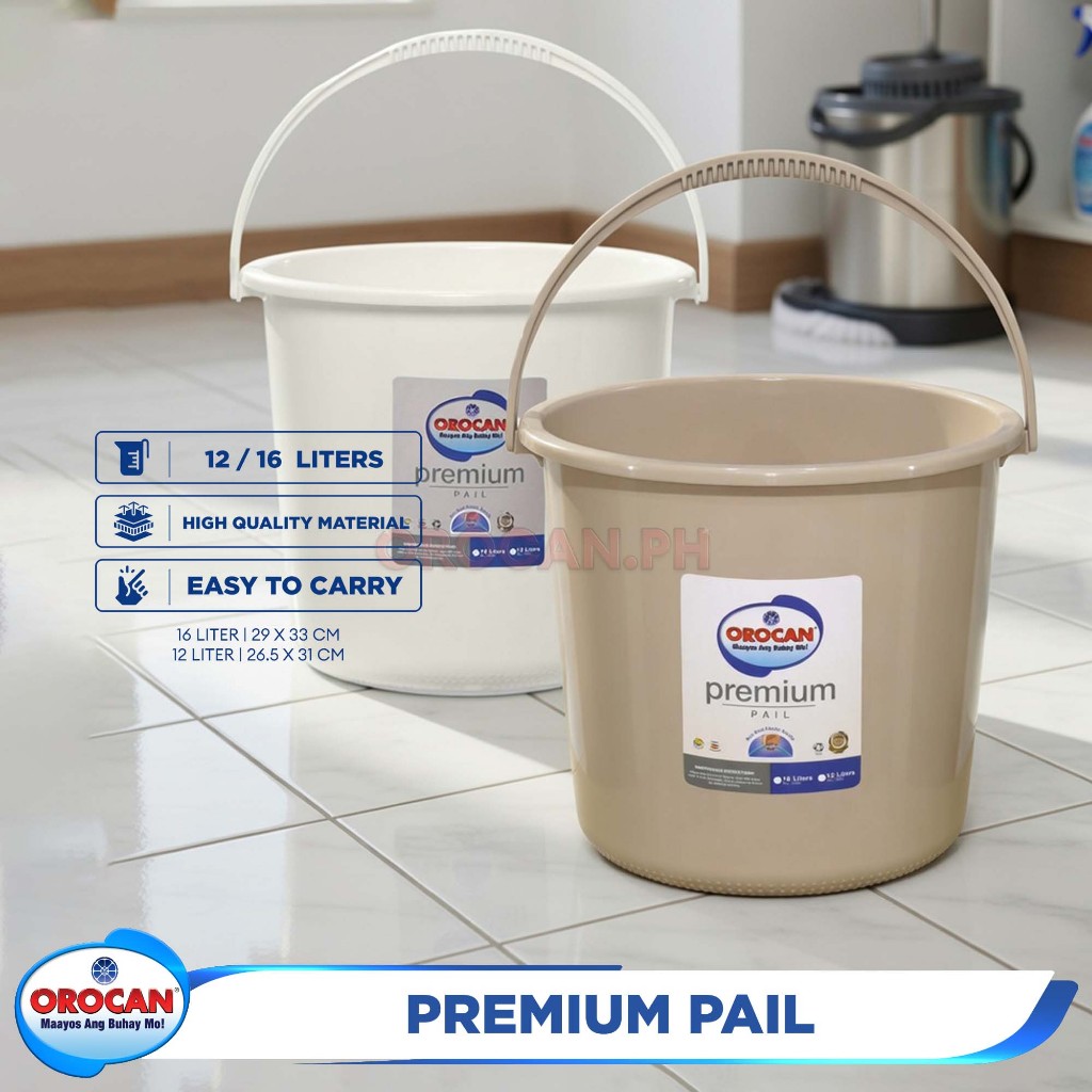 Orocan Premium Pail 16 or 12 Liters (Blue, Green and White) | Shopee ...