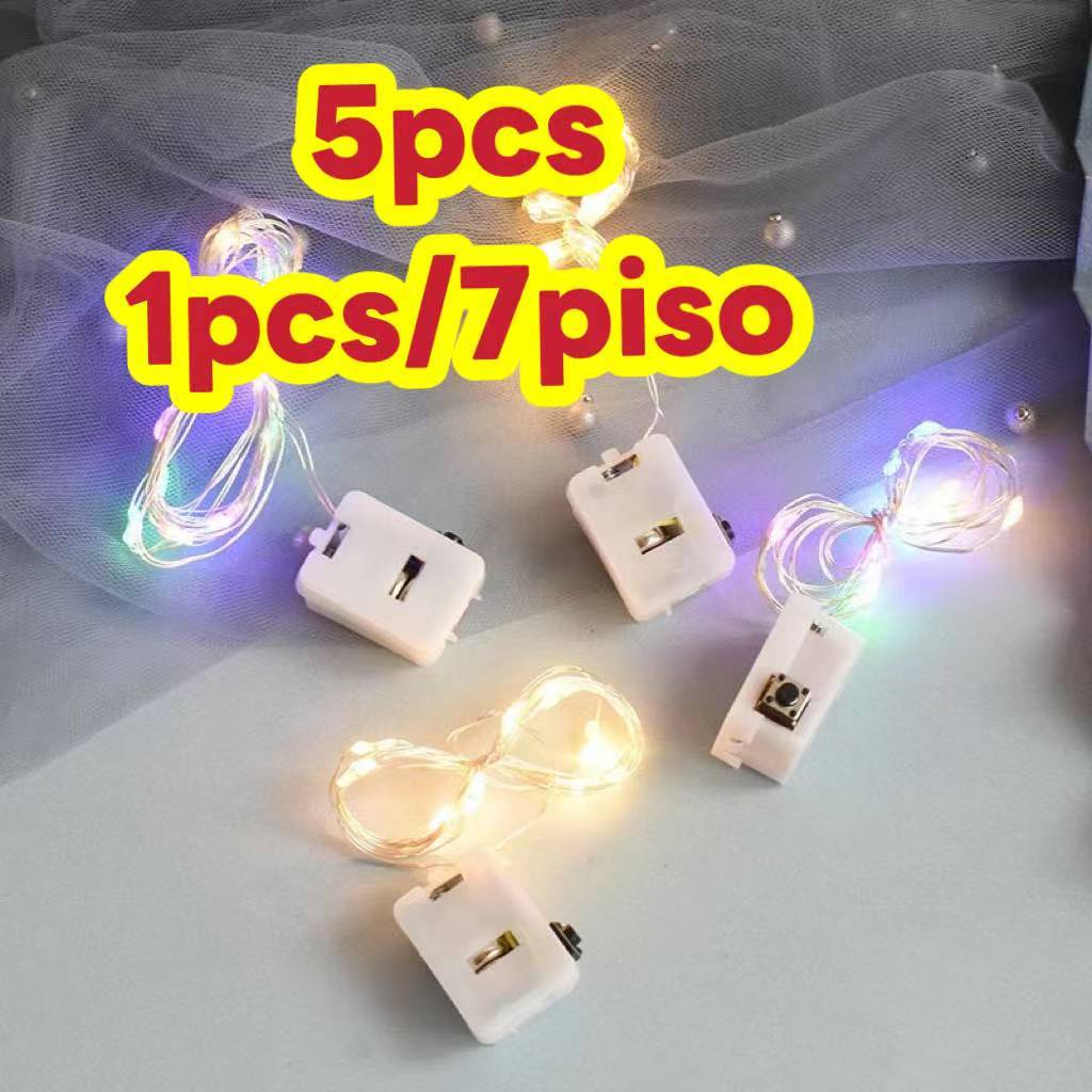5PCS 1Meter LED Battery Mini LED Copper Wire String Fairy Lights ...
