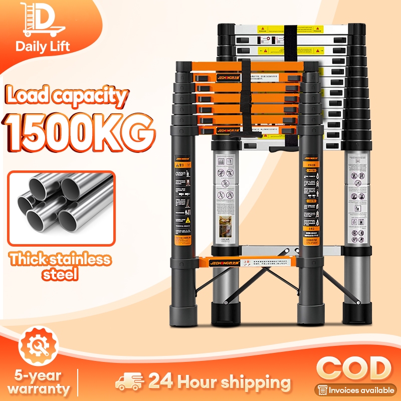 Telescopic Ladder Foldable Aluminum Heavy Duty Home Step ladder ...