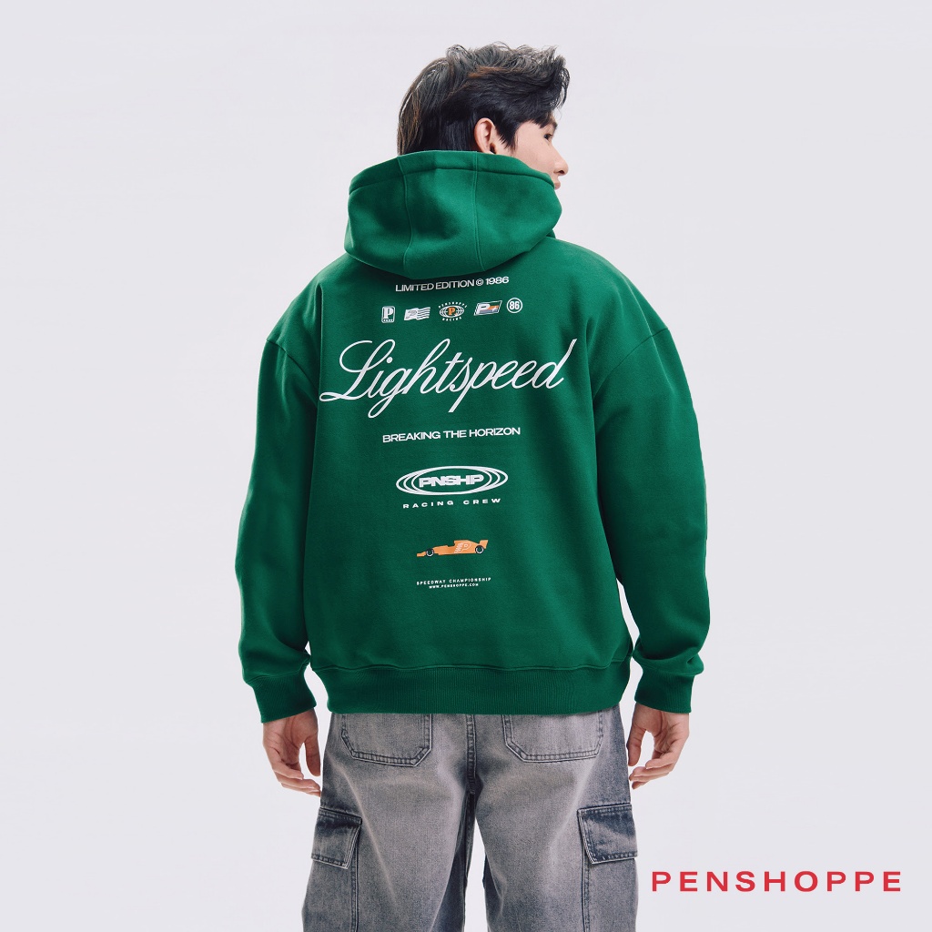 Penshoppe Lightspeed Relaxed Pullover Hoodie For Men | Shopee Philippines